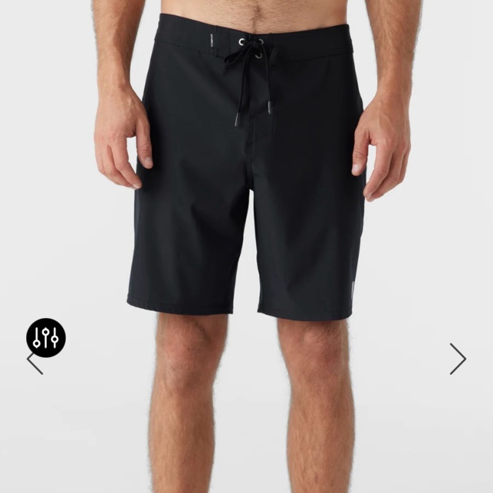 O’Neill Hyperfreak Board Shorts, Black, Size 33